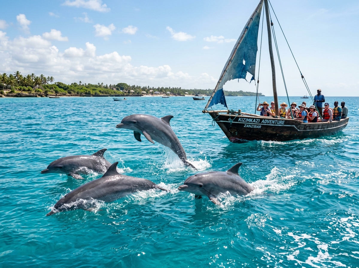Dolphin watching boat Kizimkazi