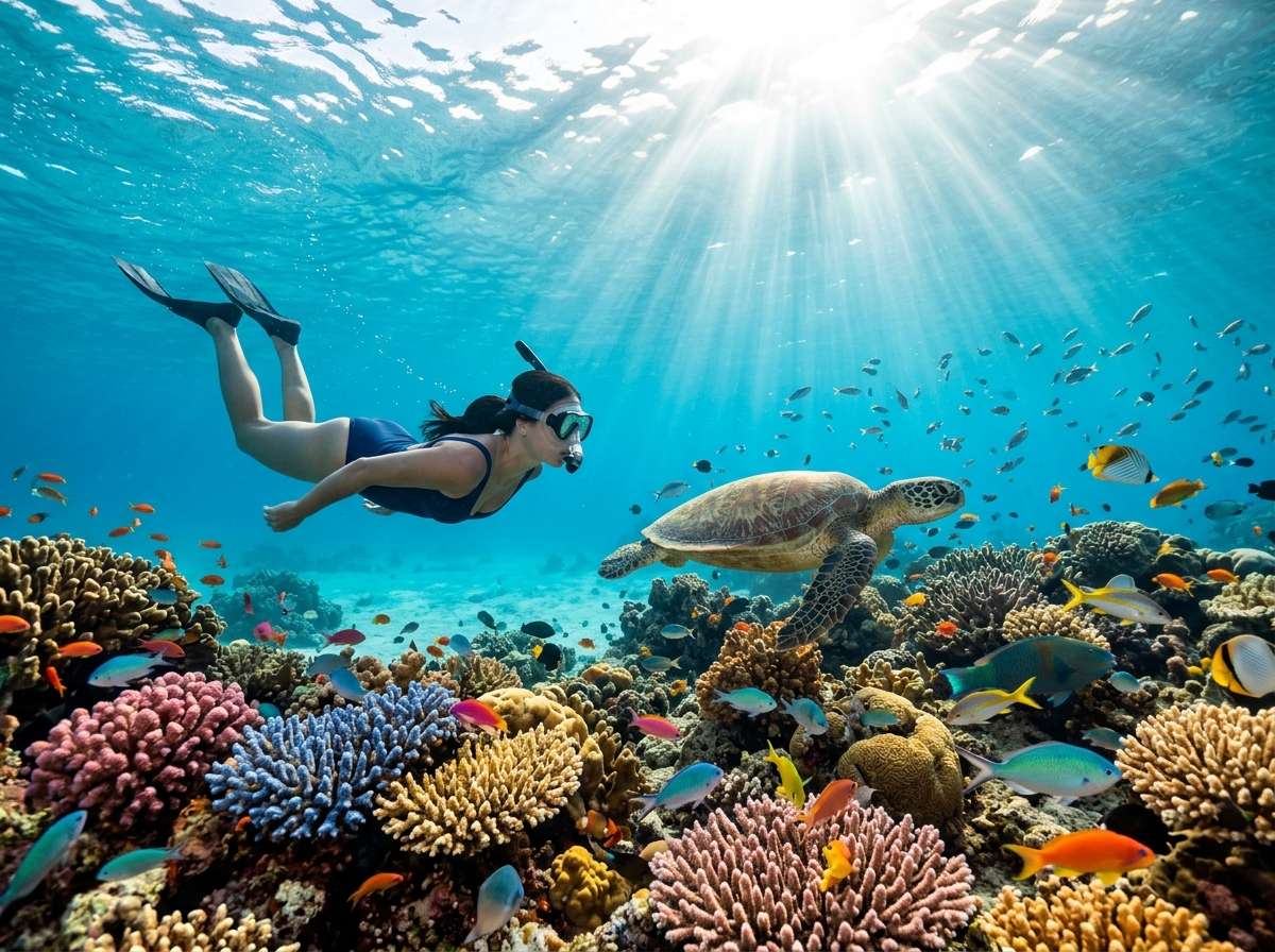 Snorkeling Mnemba Atoll marine park